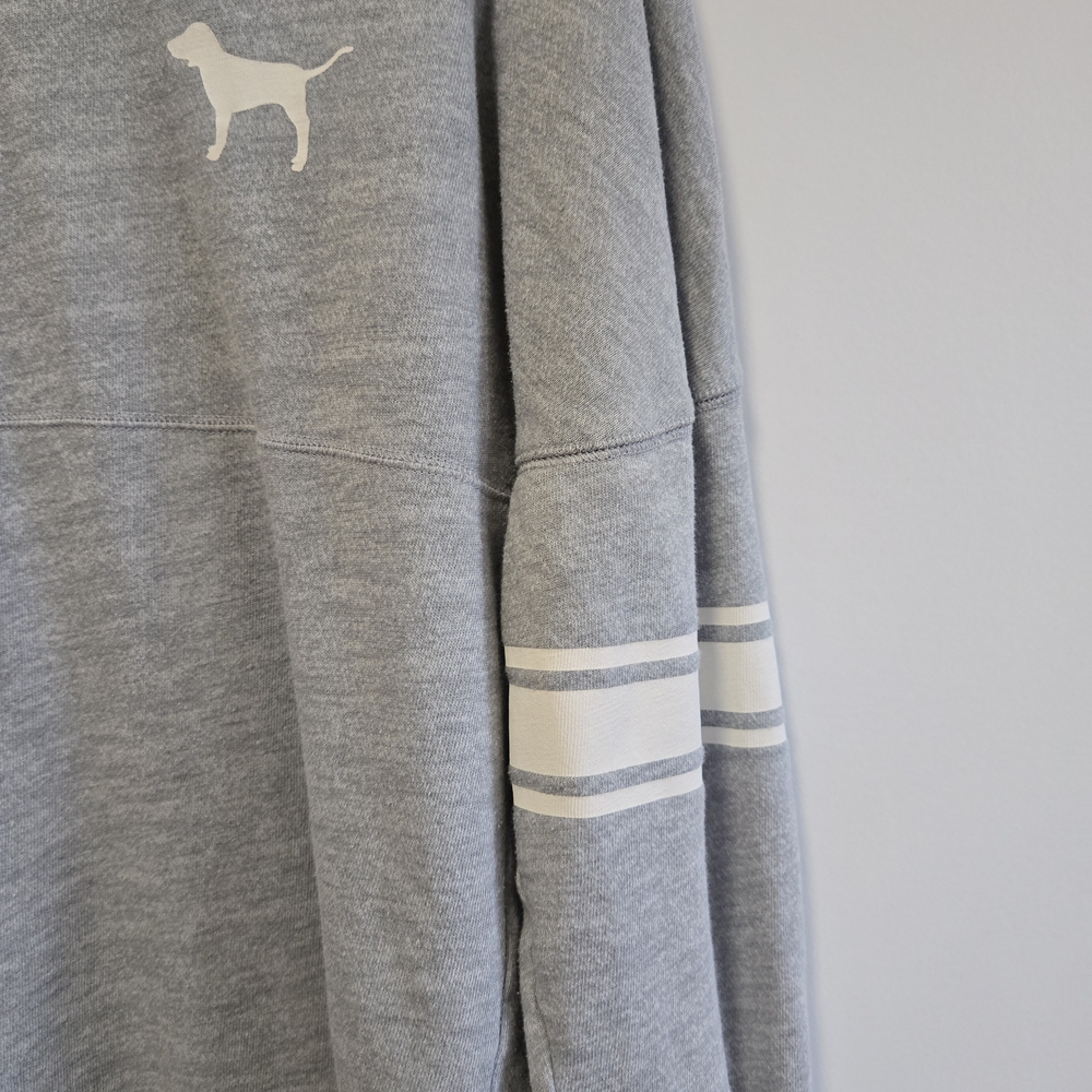 PINK Victoria's Secret Heather Gray Long Sleeve Tunic Tee Size XS - Picture 2 of 6